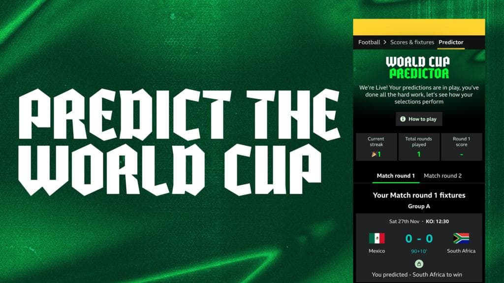 Play BBC Sport's new World Cup predictor game