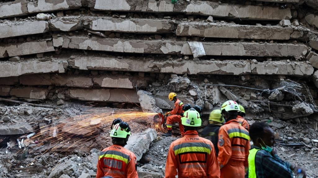 Seven missing after multi-storey building collapses in Kenya's capital