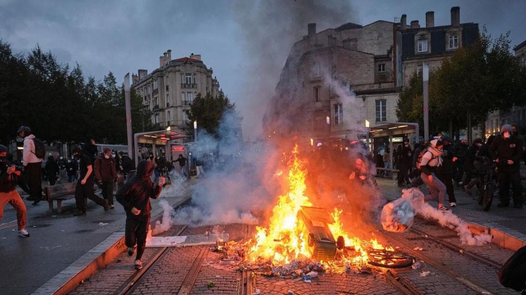 More than 1,300 arrested as clashes follow another day of mass protests across France
