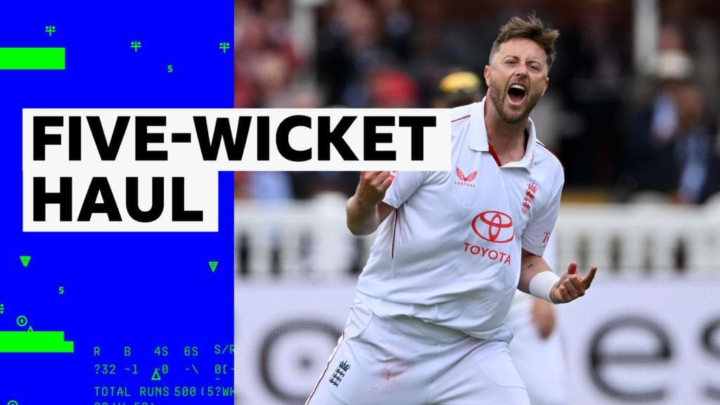 Robinson takes five wickets on Test return