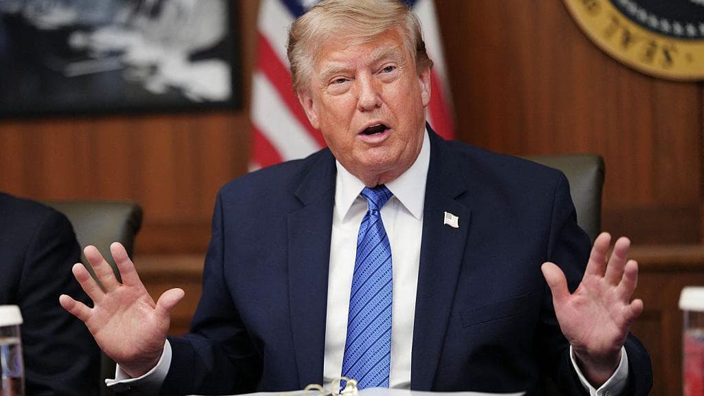 Trump denies US weapons shortage and says information 'leakers' being 'hunted down'