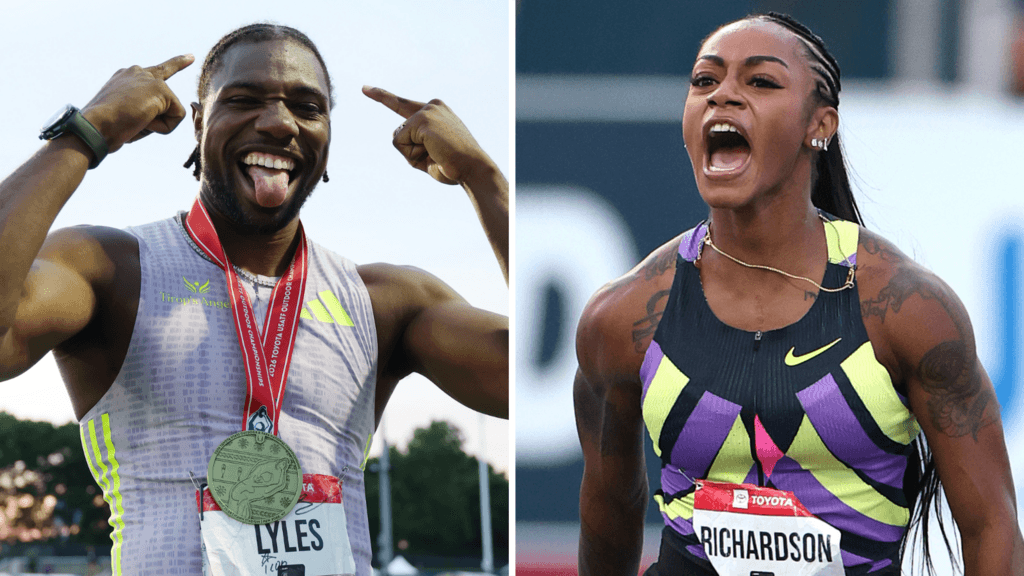 USA's Lyles wins 100m in world-leading 9.79 seconds