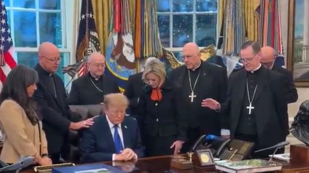 Catholic bishops apologise for 'exploited' Trump meeting