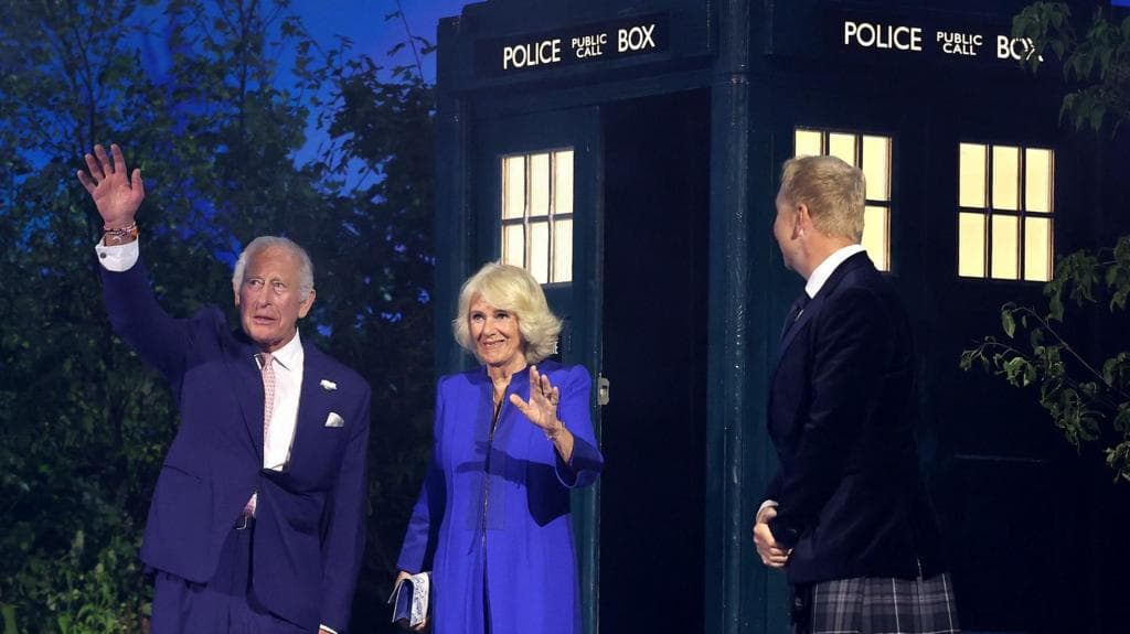 King's Tardis entrance as Commonwealth Games begin