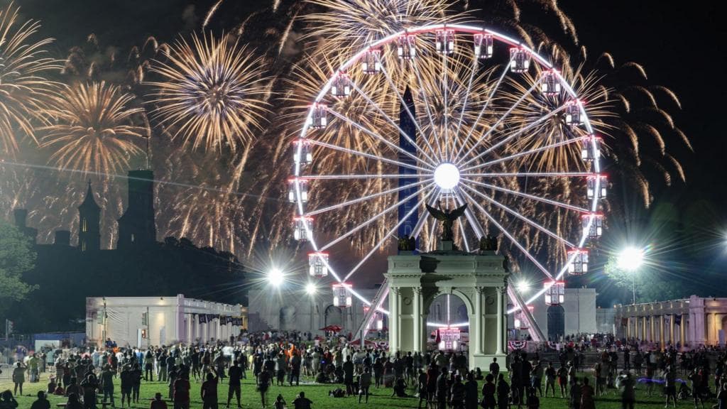 US marks 250th birthday with fireworks, flyovers and extreme weather