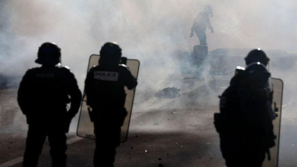 Teenager's hand blown off during confrontation between France school protesters and police