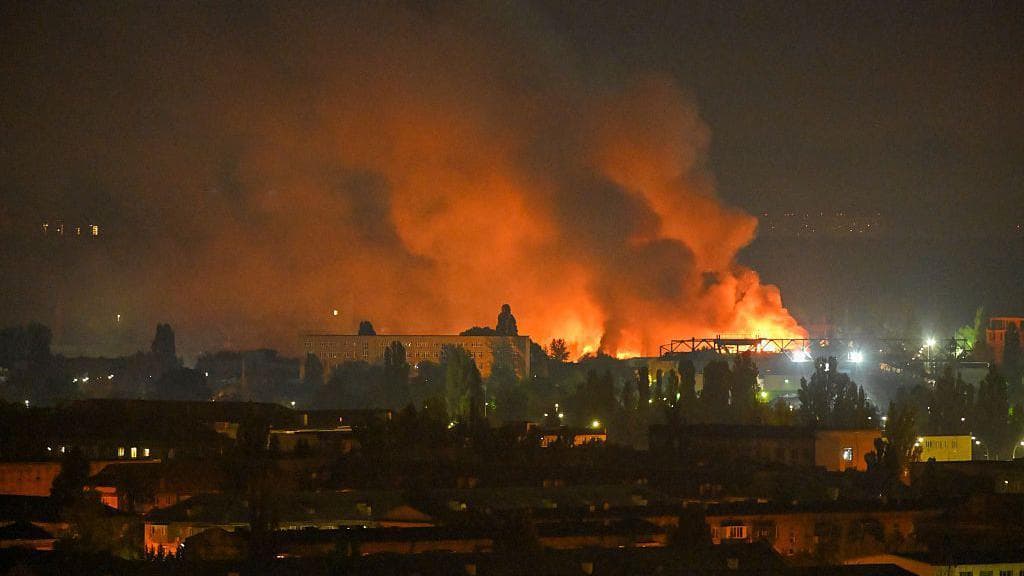 Russian ballistic missile strike on Kyiv kills two and injures others, officials say
