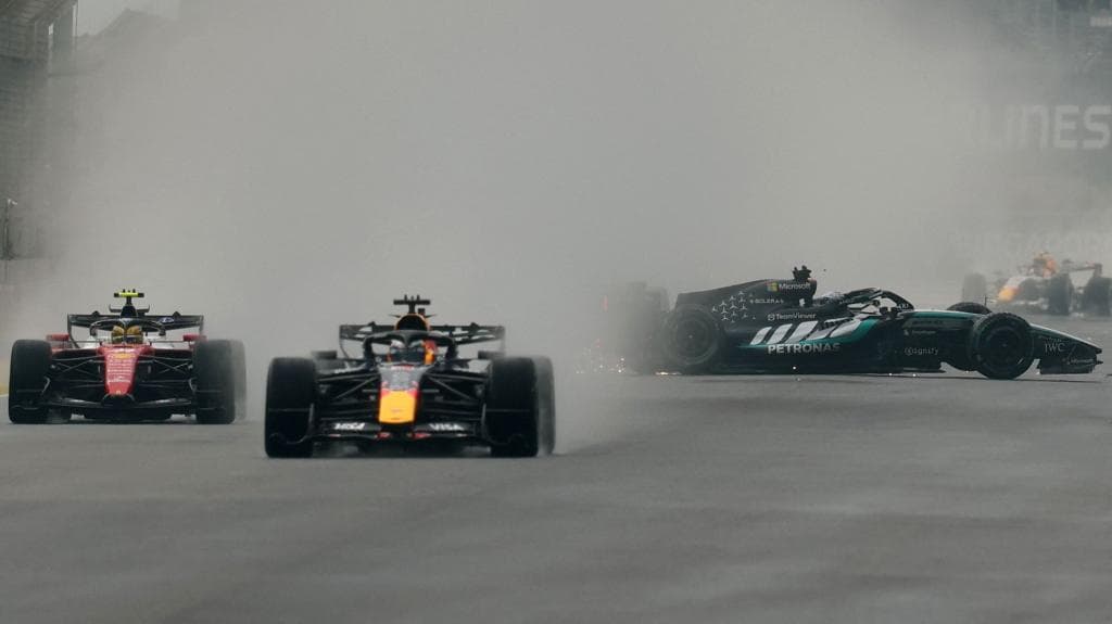 Verstappen wins sprint after Russell crashes out