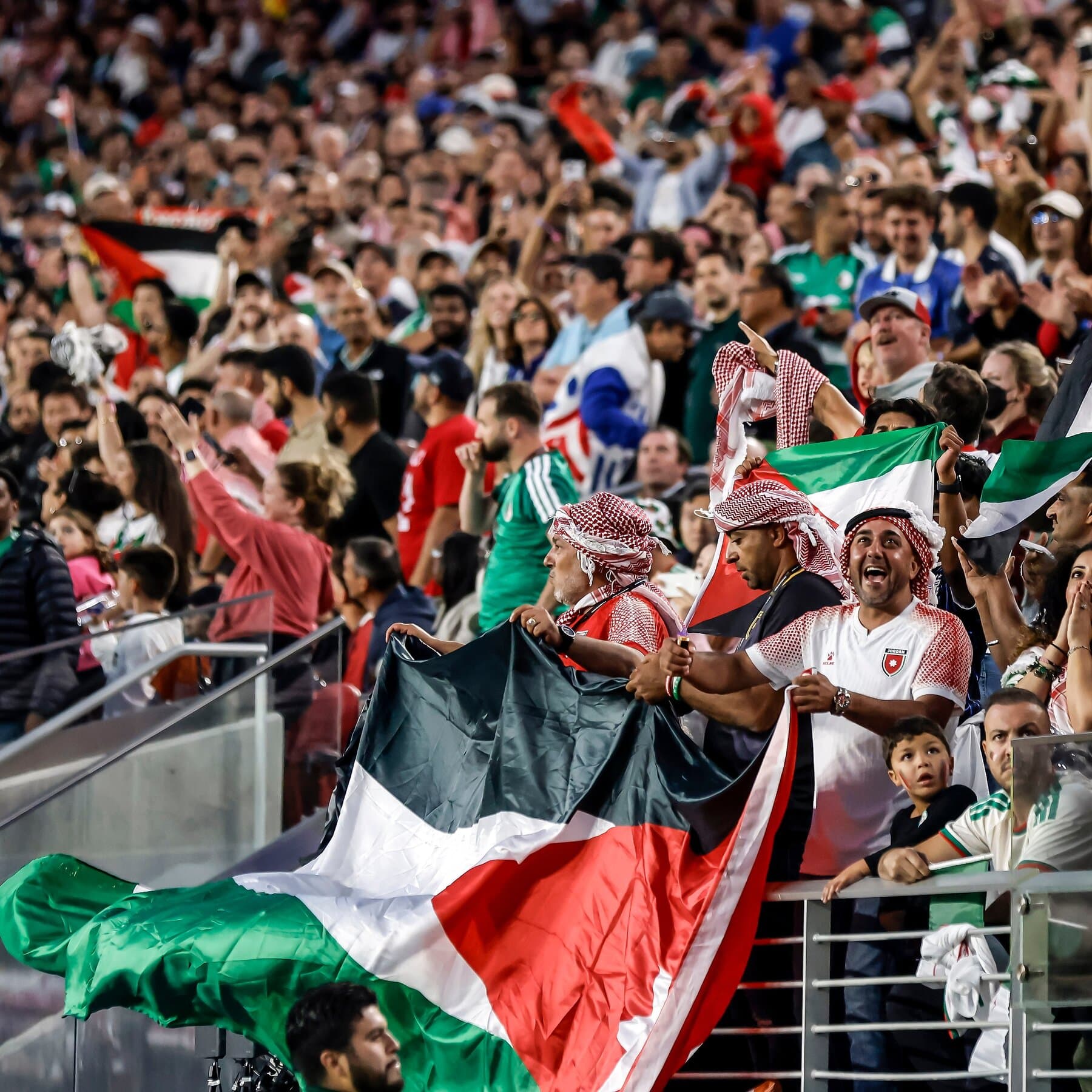At World Cup Soccer Game, Palestinian Emblems Abound