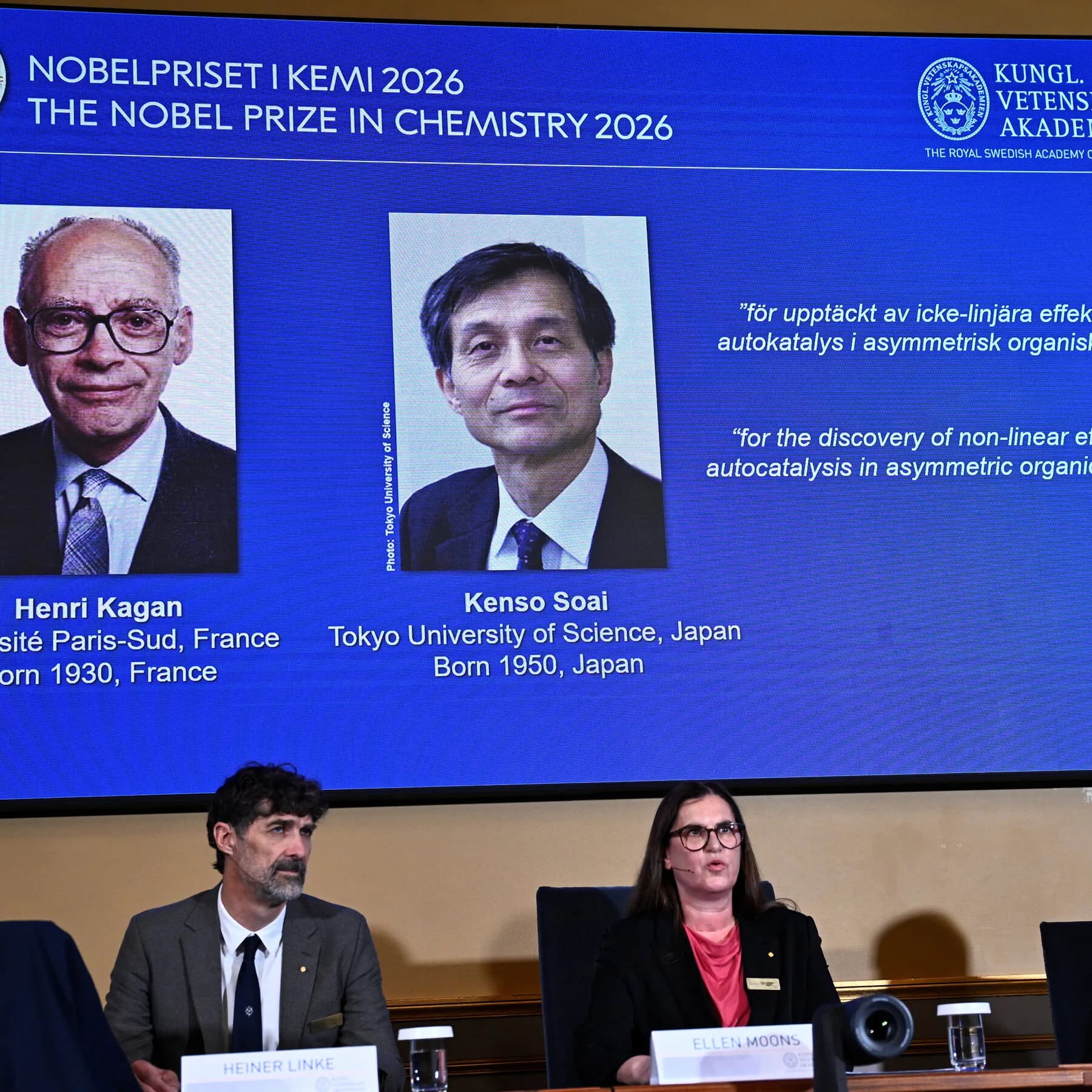 Nobel Prize in Chemistry Is Awarded to Henri Kagan and Kenso Soai